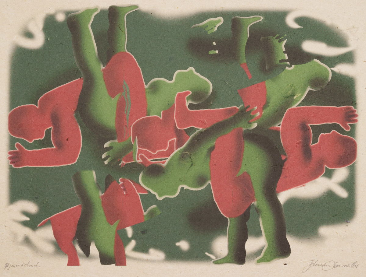 Johanna Obermüller (*1938), Figures entrelacées, vers 1985