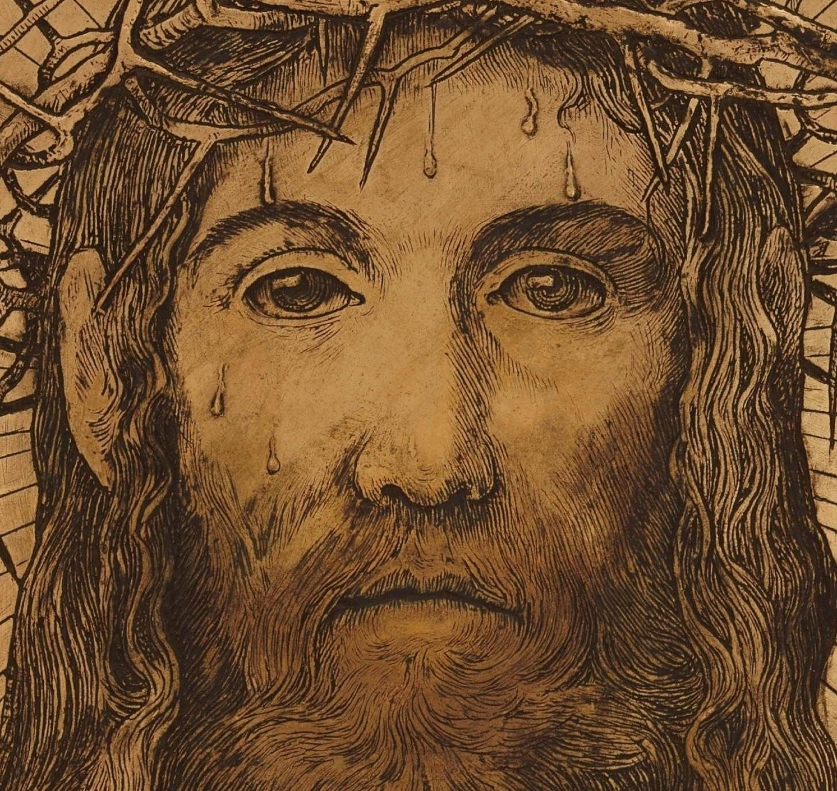 Hans Thoma (1839-1924), Le Christ couronné d'épines, 1902-photo-3