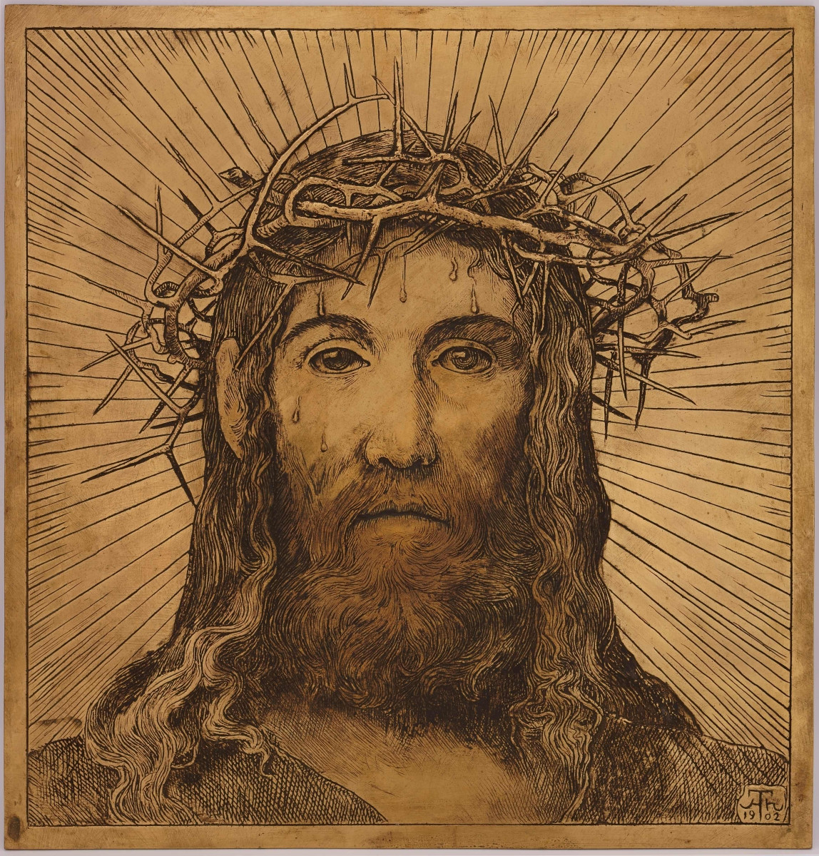 Hans Thoma (1839-1924), Le Christ couronné d'épines, 1902