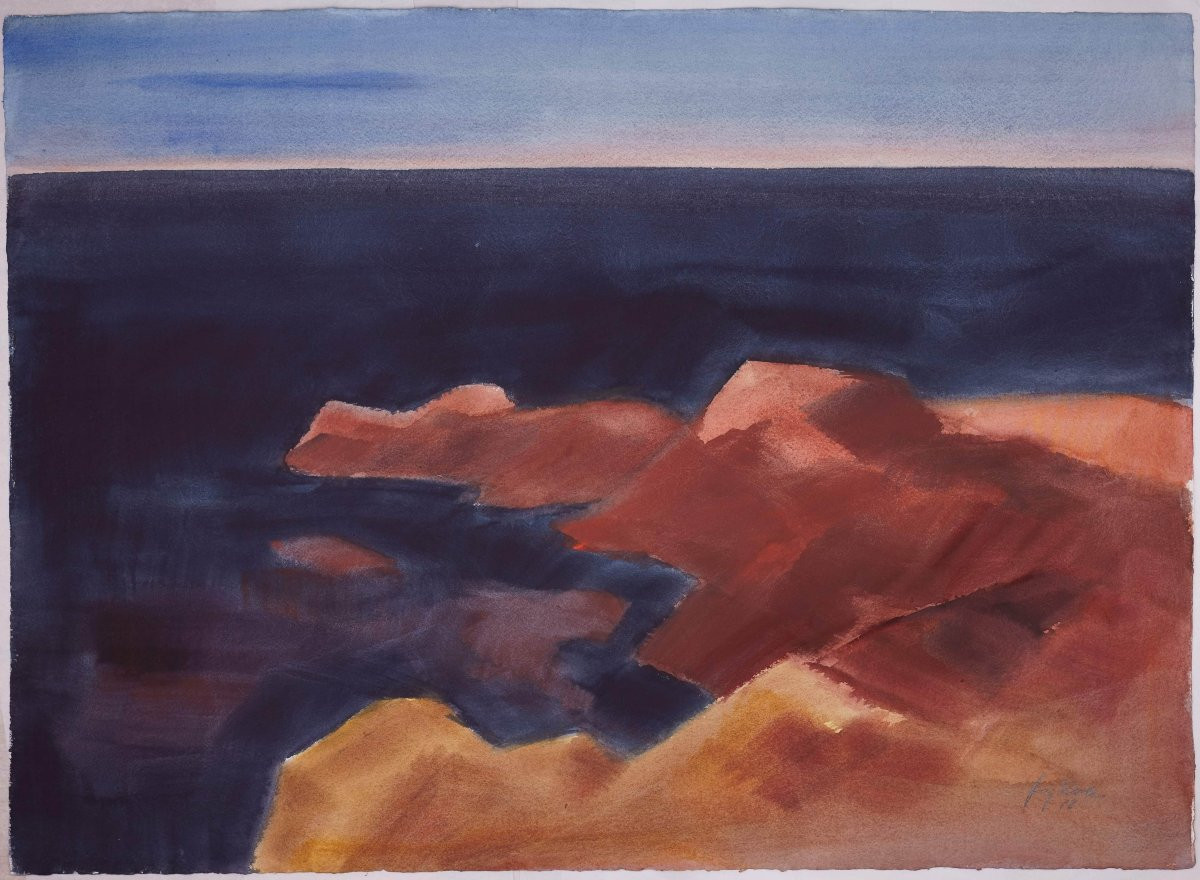Fritz Kohlstädt (1921-2000), Cliffs Of Bornholm, 1988-photo-4