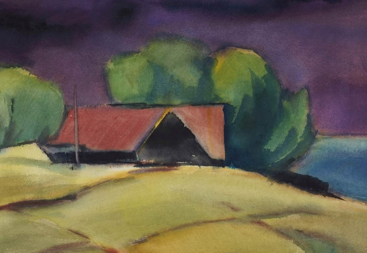 Fritz Kohlstädt (1921-2000), Farm In Bornholm, 1990-photo-2