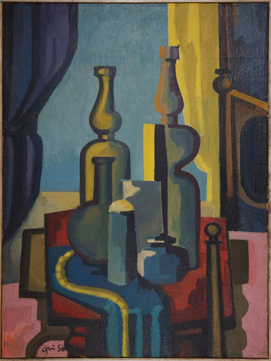 Ev Grüger (1928-2017), Still Life With Bottles, 1956-photo-4