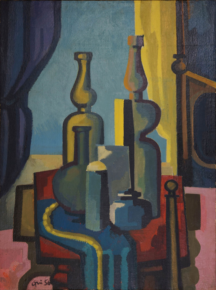 Ev Grüger (1928-2017), Still Life With Bottles, 1956
