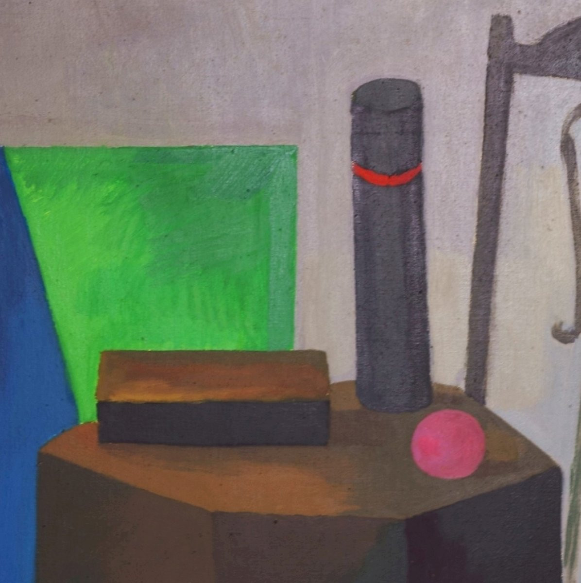 Ev Grüger (1928-2017), Intérieur avec chaise et figures géométriques, vers 1958-photo-3