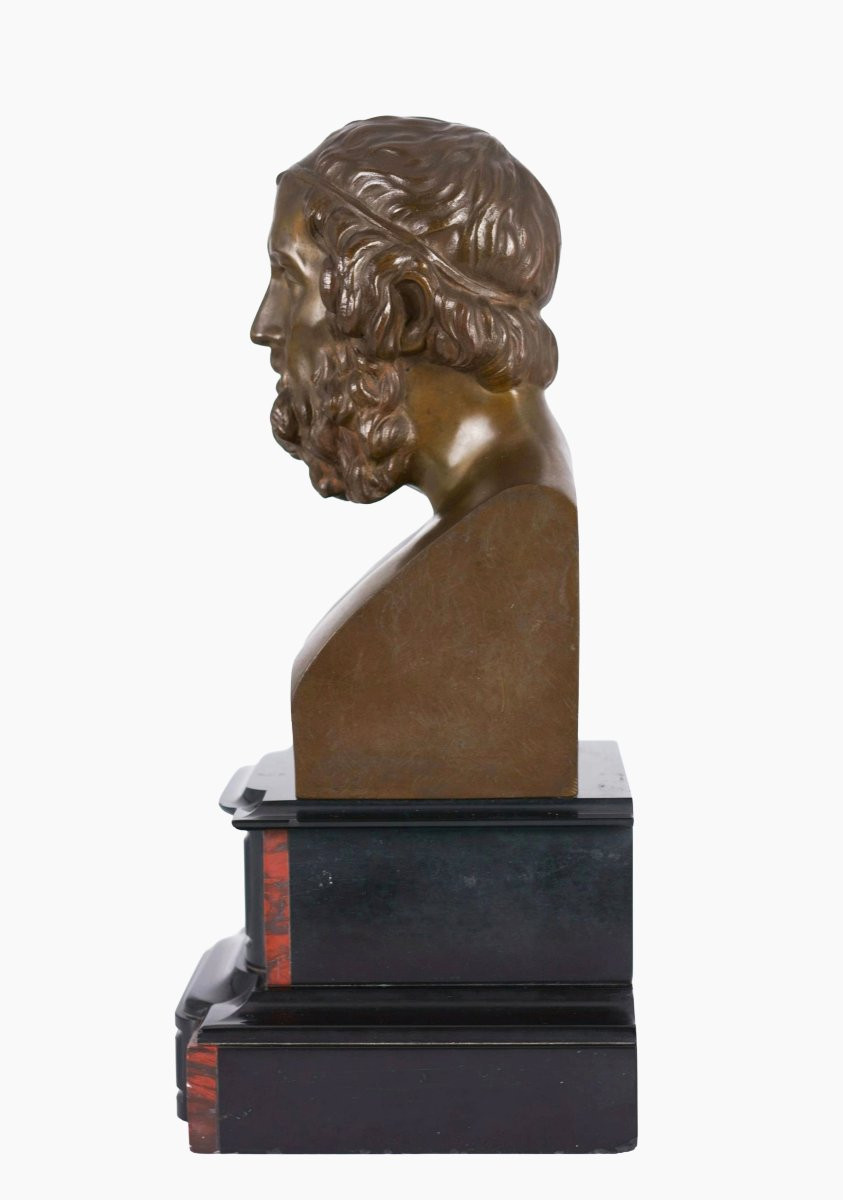 Anonyme, Buste portrait d'Homère, vers 1900-photo-3