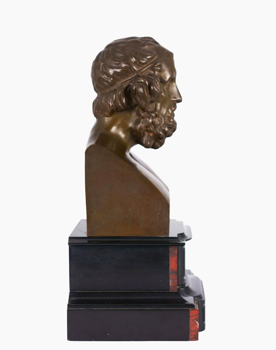 Anonyme, Buste portrait d'Homère, vers 1900-photo-3