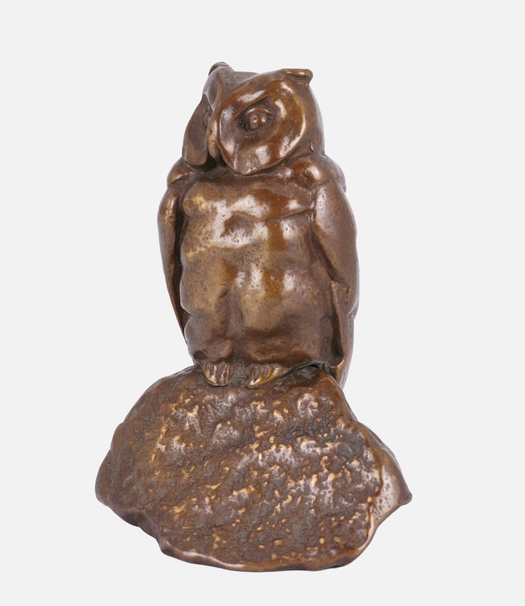 Anonymous, Watching Owl On Rock, Around 1960-photo-2