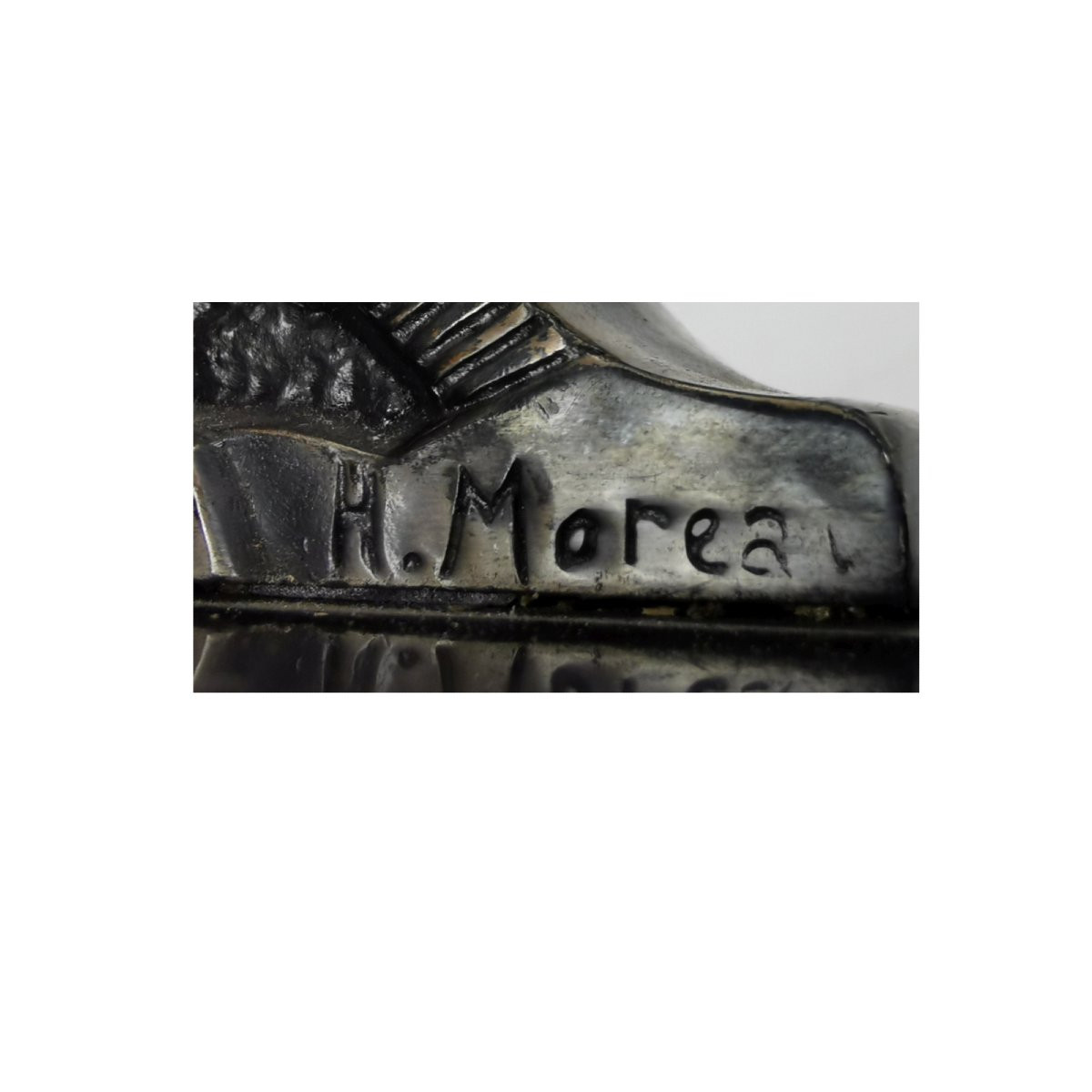 H. Moreau (actif au début du XXe siècle), serre-livres en forme d'oiseaux, vers 1930-photo-4