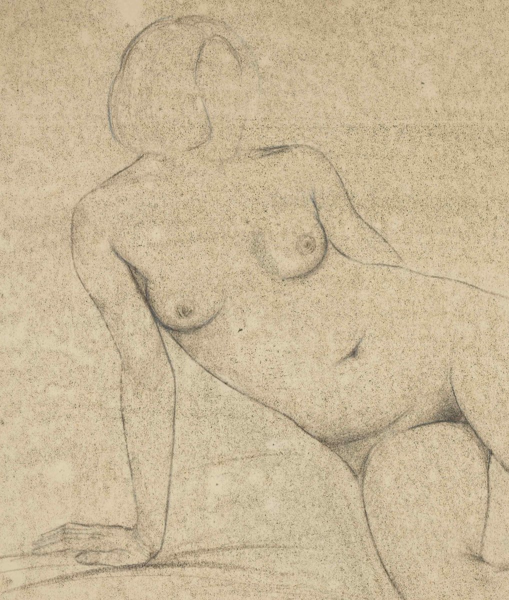 Fritz Uphoff (1890, Witten – 1966, Worpswede), Nu féminin, vers 1930-photo-2