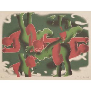 Johanna Obermüller (*1938), Figures entrelacées, vers 1985