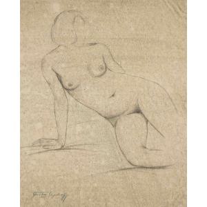 Fritz Uphoff (1890, Witten – 1966, Worpswede), Female Nude, Ca. 1930