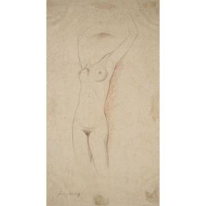 Fritz Uphoff (1890, Witten – 1966, Worpswede), *standing Nude*, Ca. 1930