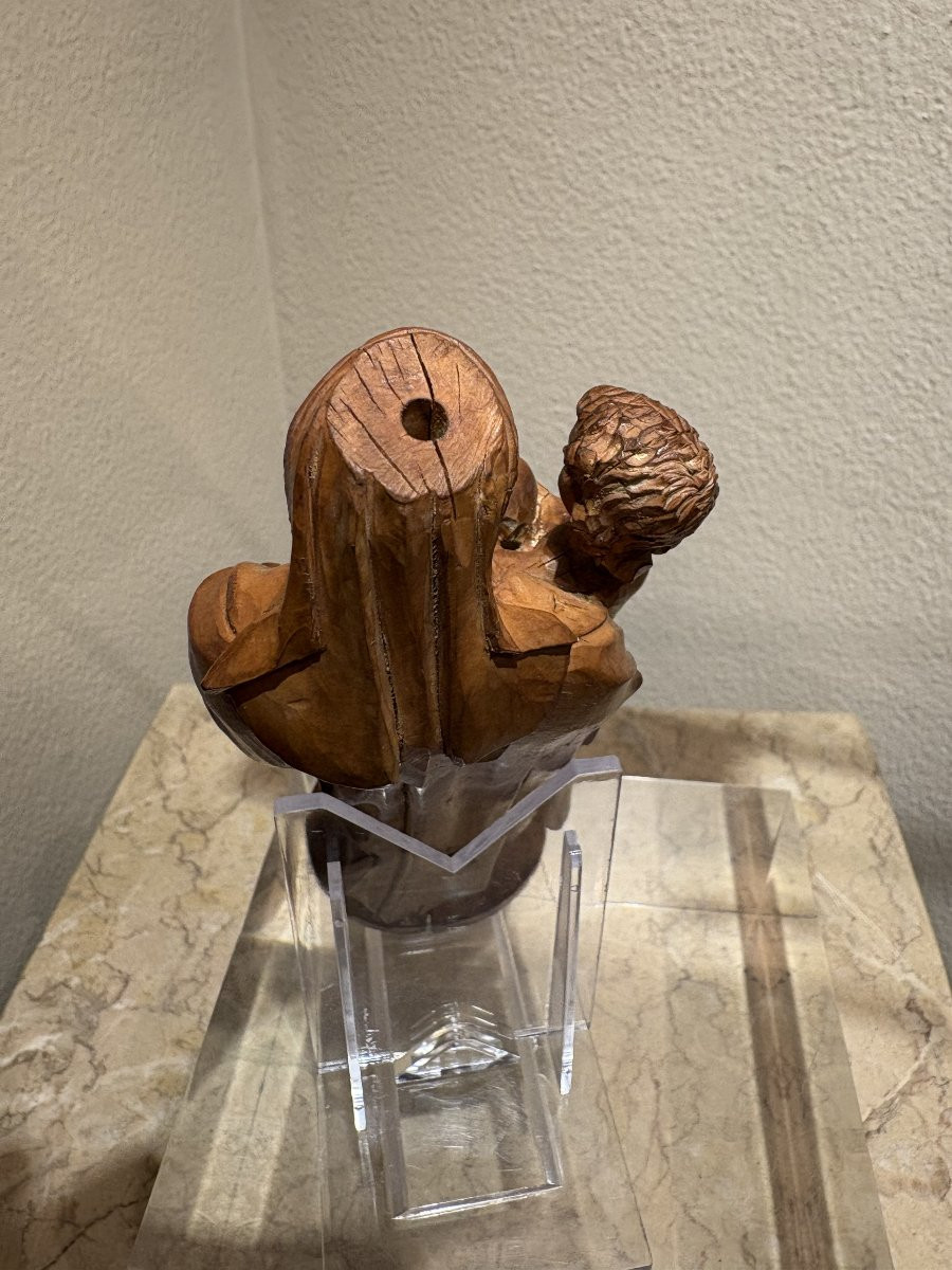 Vierge à l'Enfant en buis- XVIIème-photo-1
