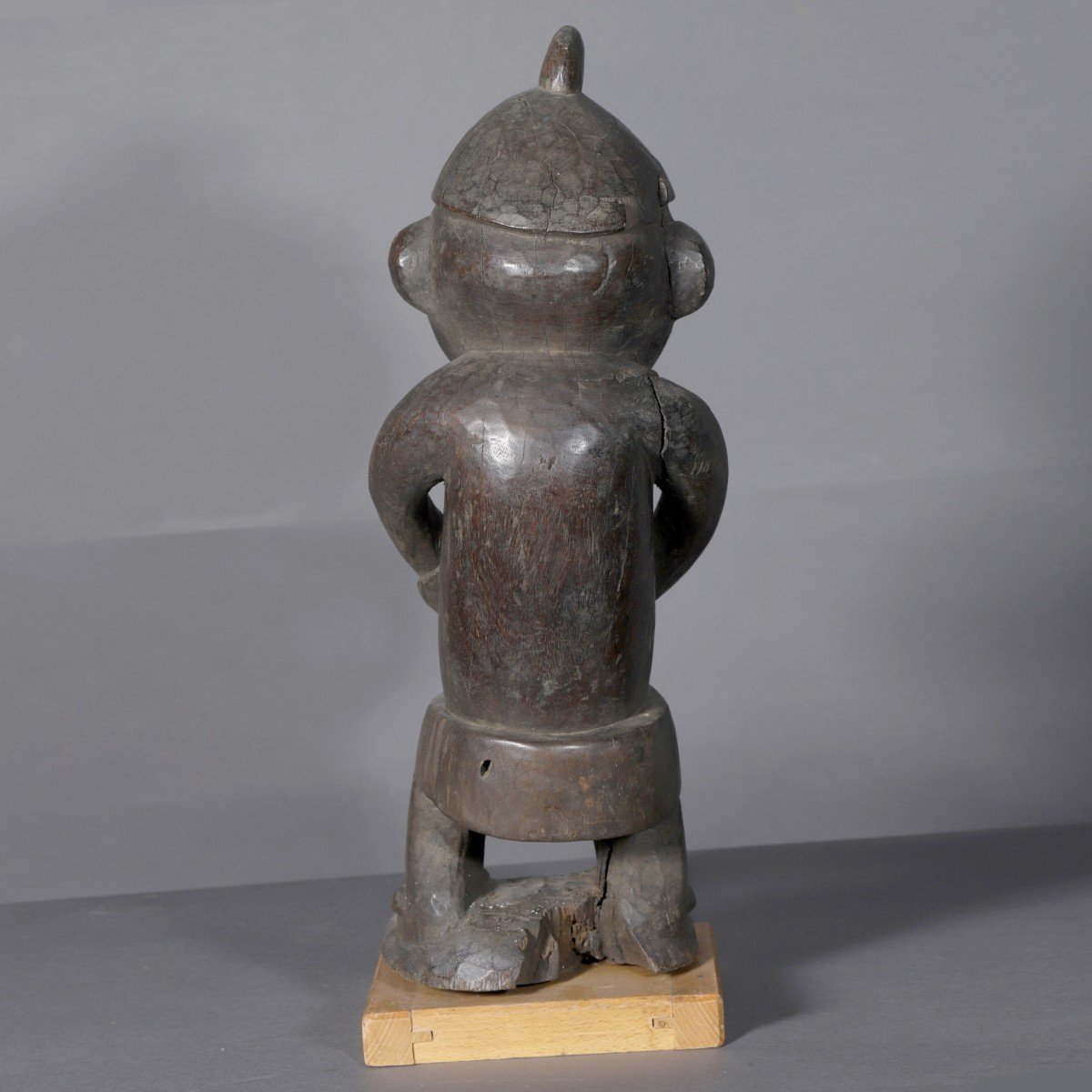 Statuette Sepik - figure féminine accroupie – Papouasie-nouvelle-guinée-photo-4