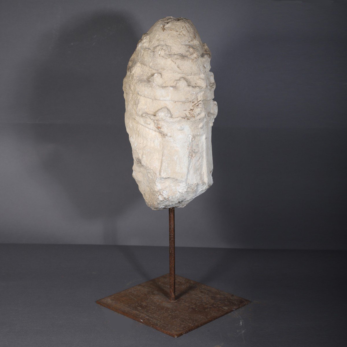 Carved Stone Pope Figure – Europe-photo-3