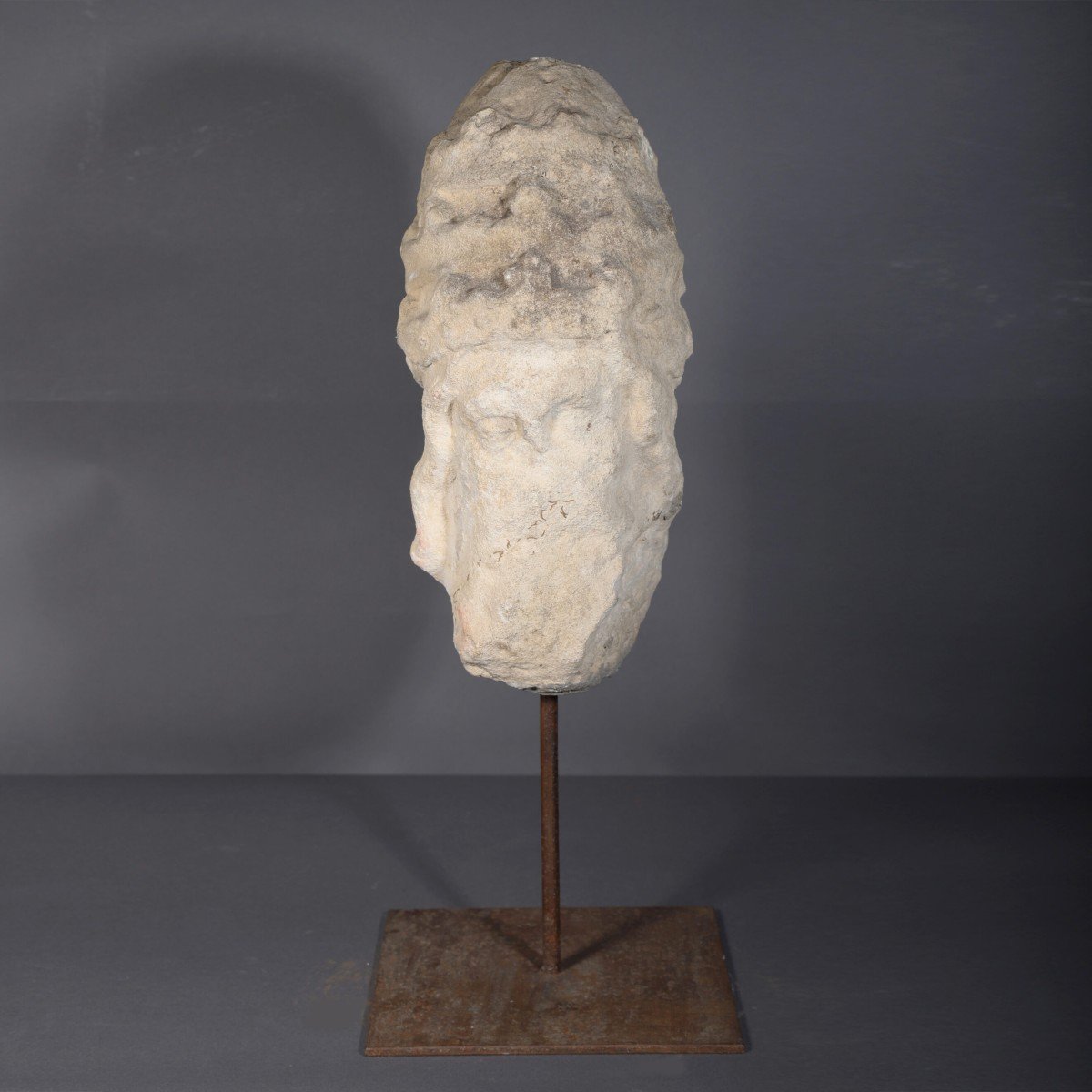 Carved Stone Pope Figure – Europe
