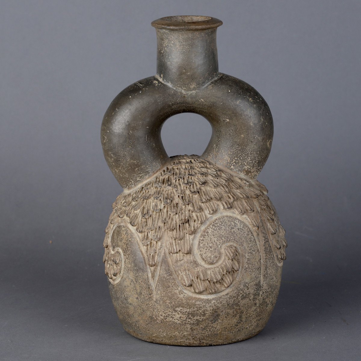Vase &agrave; Anse En &eacute;trier Pr&eacute;colombien &ndash; Culture Chavin, P&eacute;rou-photo-4