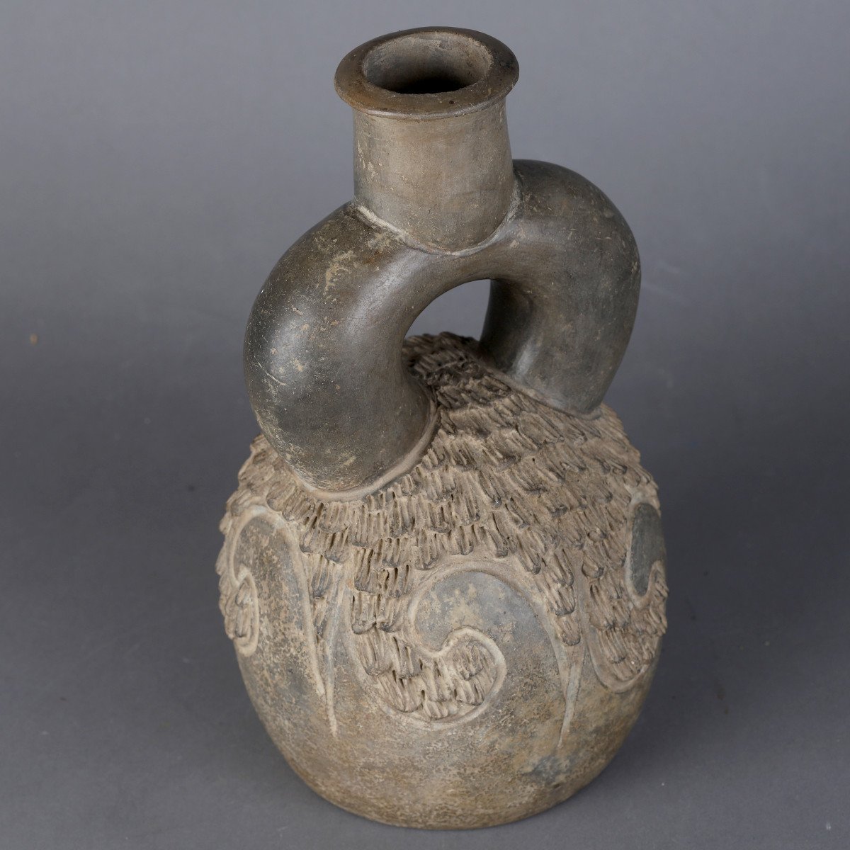Vase &agrave; Anse En &eacute;trier Pr&eacute;colombien &ndash; Culture Chavin, P&eacute;rou-photo-4