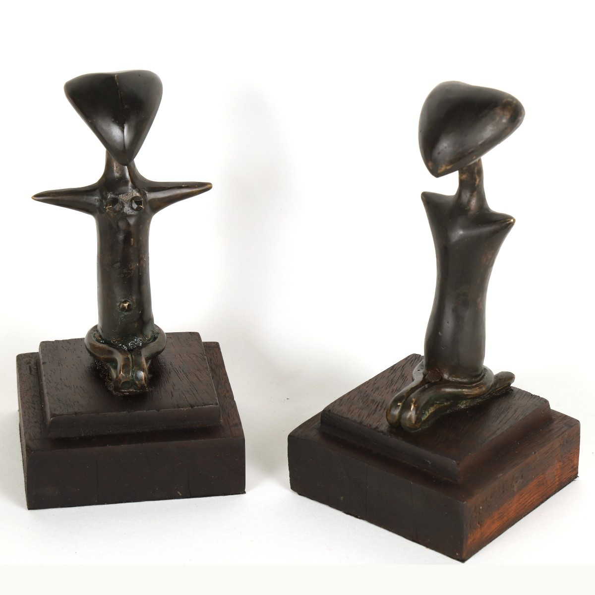 Paire de figures abstraites Kulango – Côte d’Ivoire, Afrique