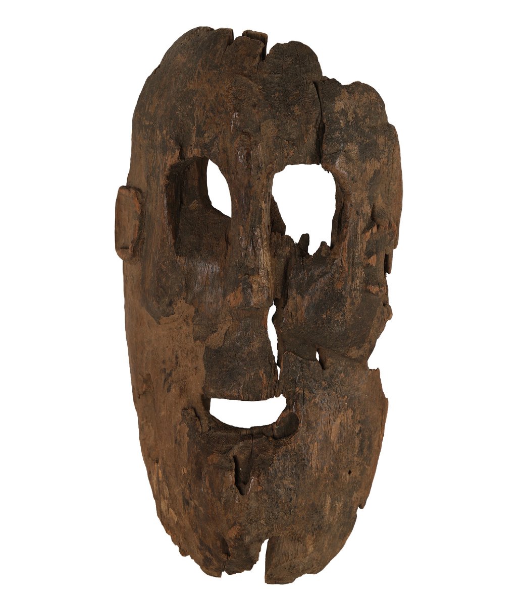 Masque en bois – Sibérie, Asie-photo-2