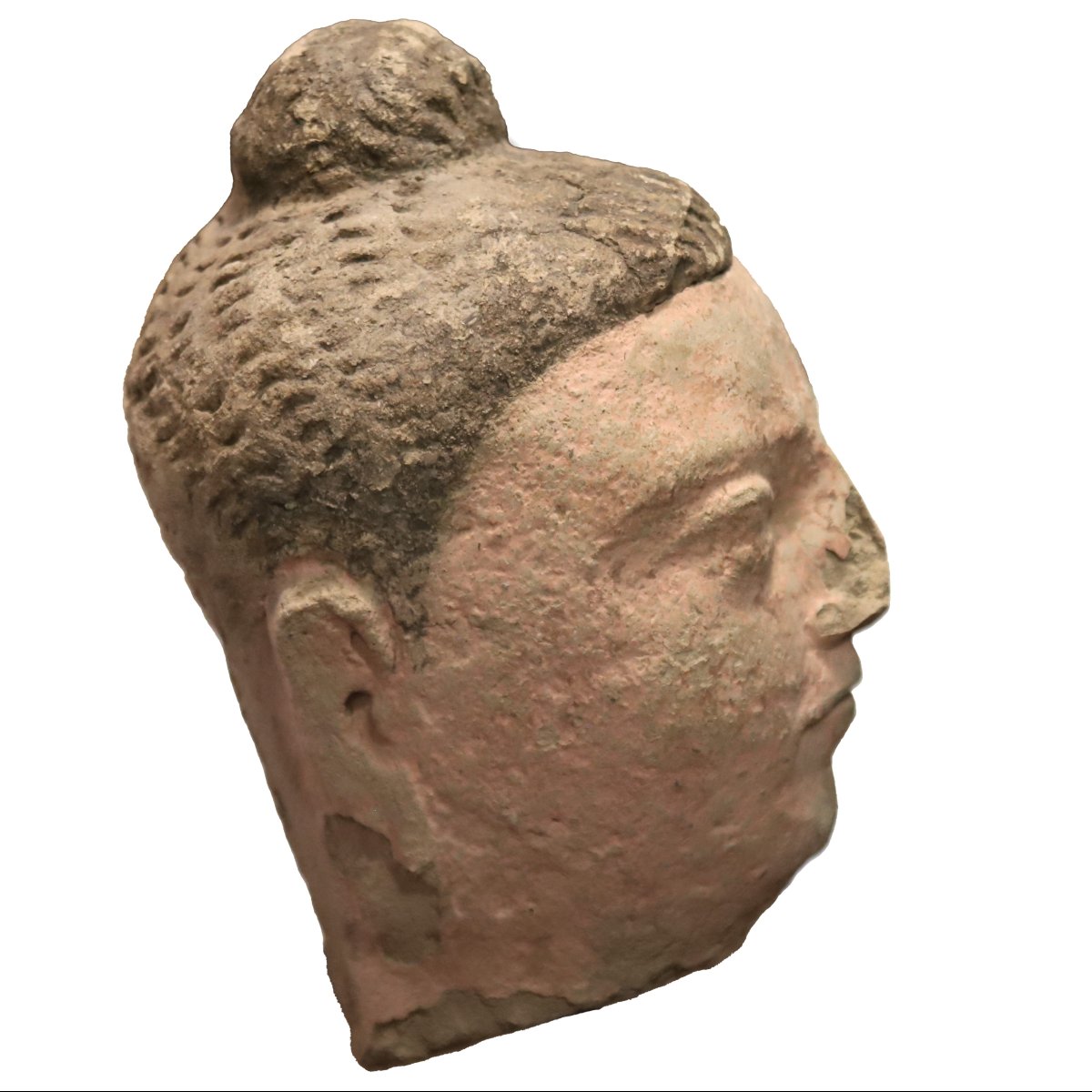 Head Of A Buddha Or Bodhisattva – Gandhara, Asia-photo-3