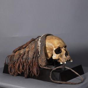 Ancestor Skull And Carrying Bag – New Guinea-indonesian
