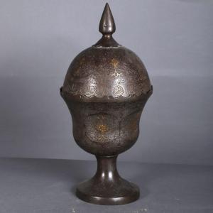 Persian Iron Urn With Lid -iran