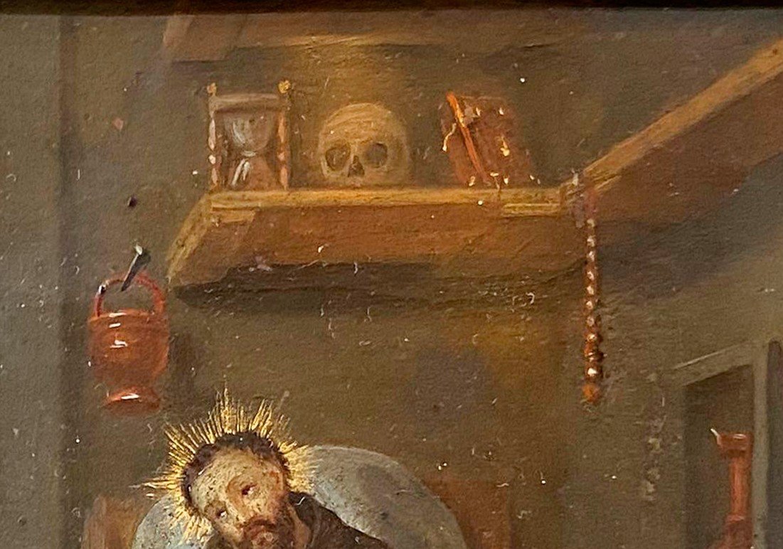 Saint Francis Of Assisi, Oil On Copper, Spanish School, 17th Century-photo-3