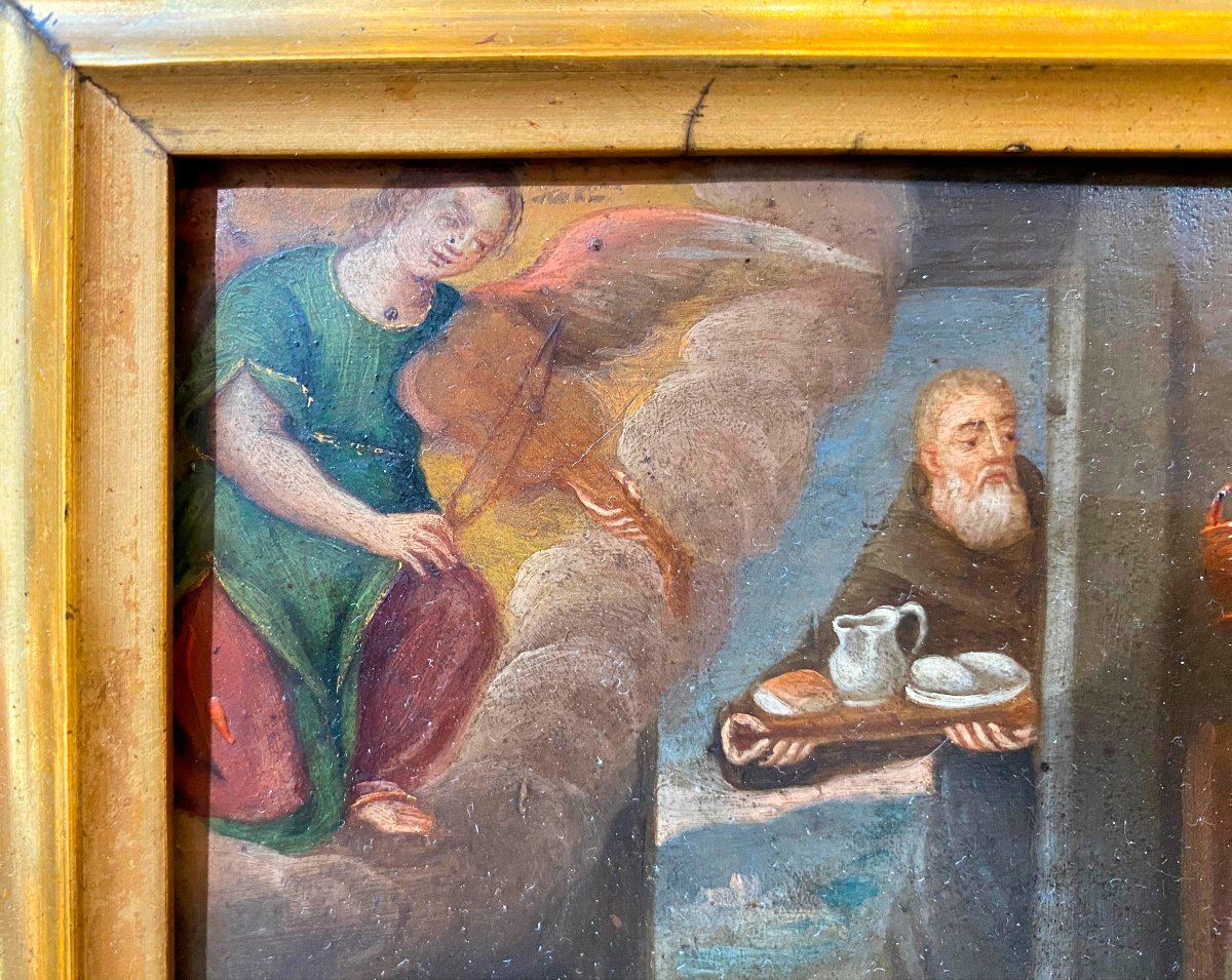 Saint Francis Of Assisi, Oil On Copper, Spanish School, 17th Century-photo-4