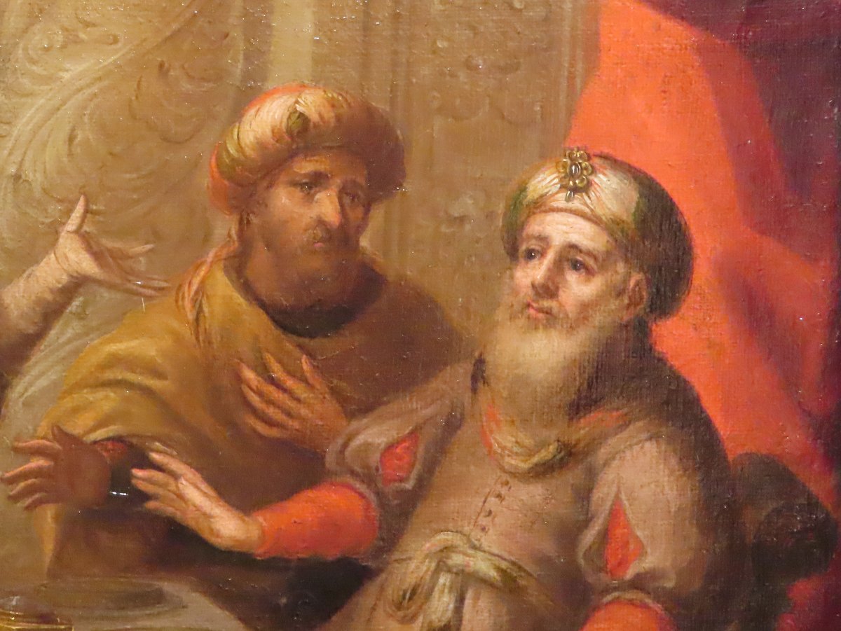 The Anointing Of Christ At Bethany Oil On Canvas Attributed To Juan Of Seville, Granada. 17th Century-photo-2