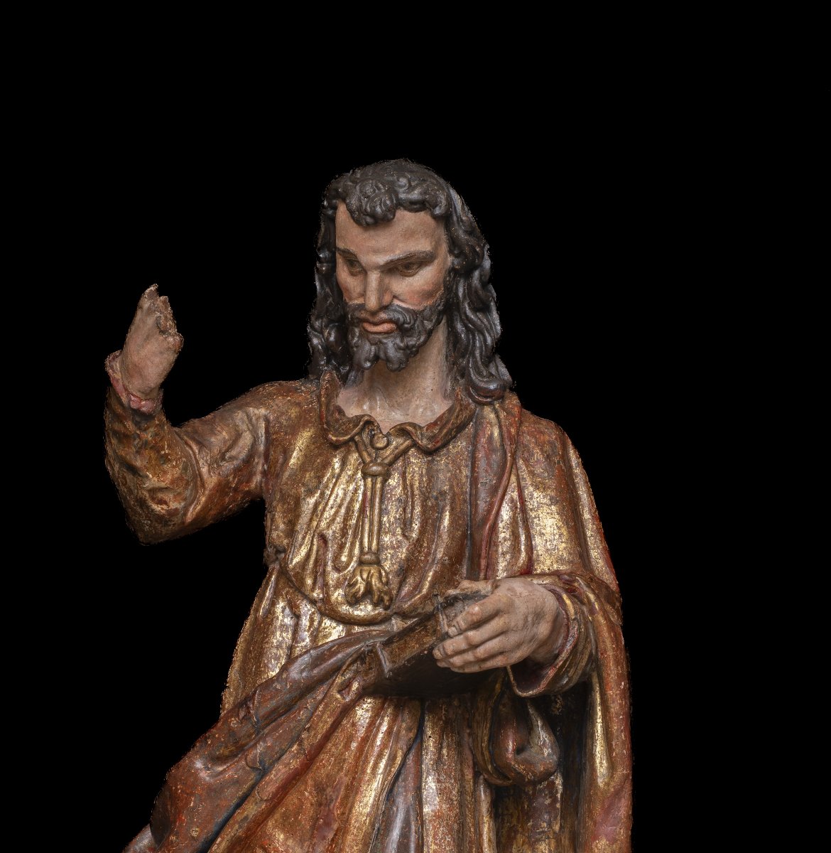  Saint John The Evangelist, A Wood Carving Attributed To Pedro De La Cuadra, 17th Century.-photo-2