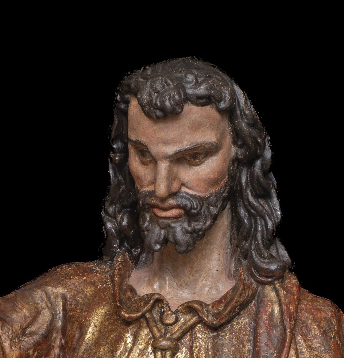  Saint John The Evangelist, A Wood Carving Attributed To Pedro De La Cuadra, 17th Century.-photo-4