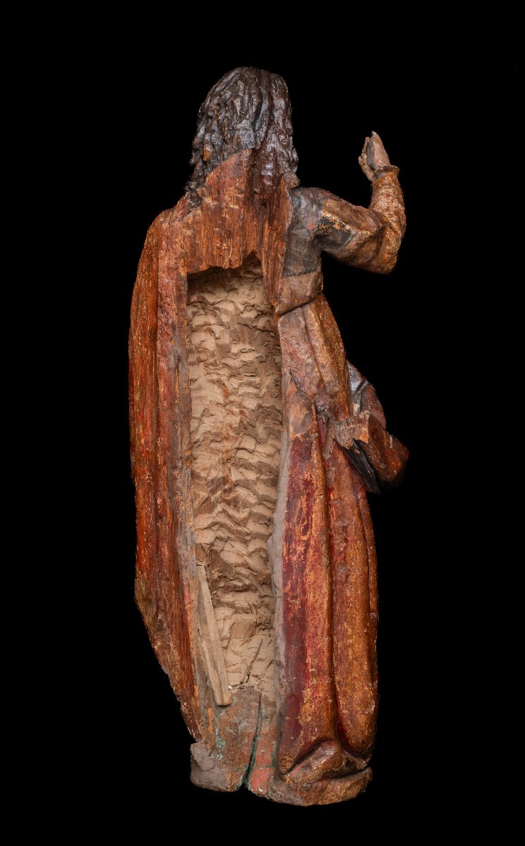  Saint John The Evangelist, A Wood Carving Attributed To Pedro De La Cuadra, 17th Century.-photo-4