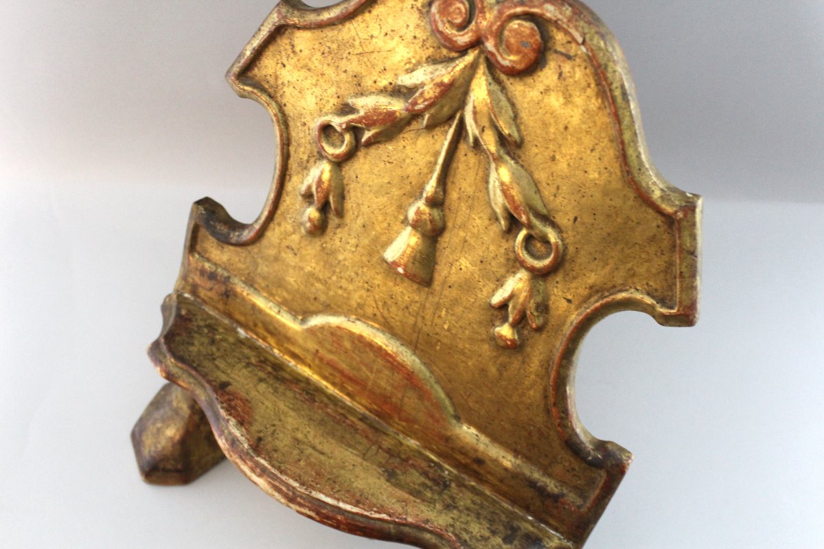 Lutrin en bois sculpté et doré, école espagnole, XVIIIe siècle, époque de Charles IV-photo-4