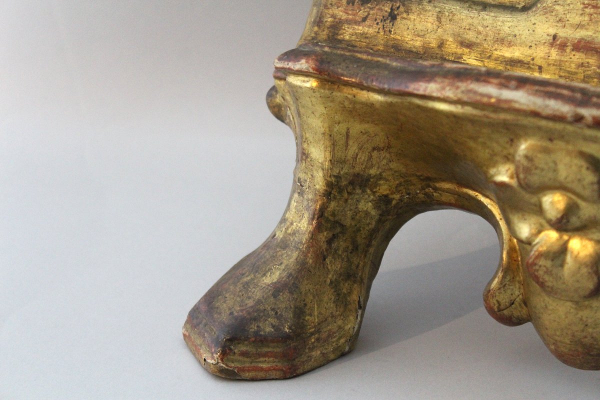 Lutrin en bois sculpté et doré, école espagnole, XVIIIe siècle, époque de Charles IV-photo-2