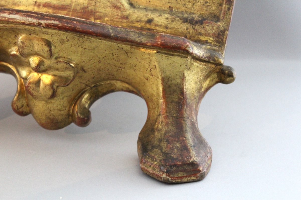 Lutrin en bois sculpté et doré, école espagnole, XVIIIe siècle, époque de Charles IV-photo-4
