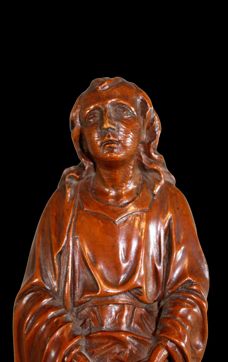 Sainte Jean, sculpture en bois de buis, école espagnole, XVIIe siècle-photo-3