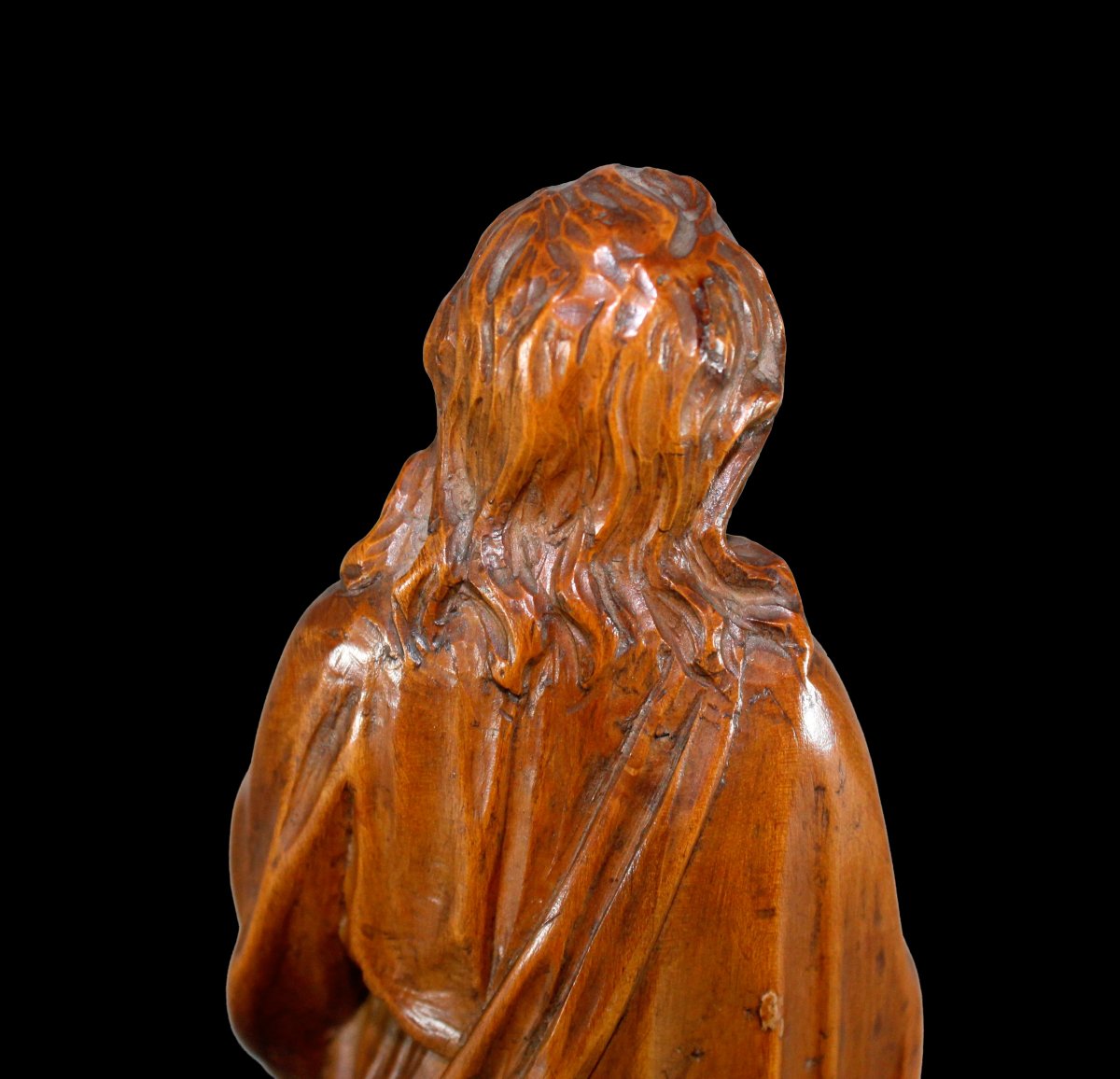 Sainte Jean, sculpture en bois de buis, école espagnole, XVIIe siècle-photo-1