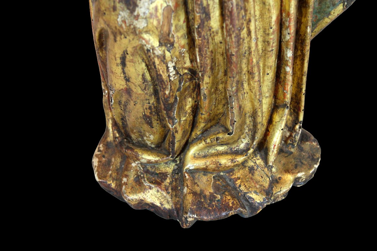 Saint Peter, A Wood Carving From The Castilian School, 16th Century-photo-3