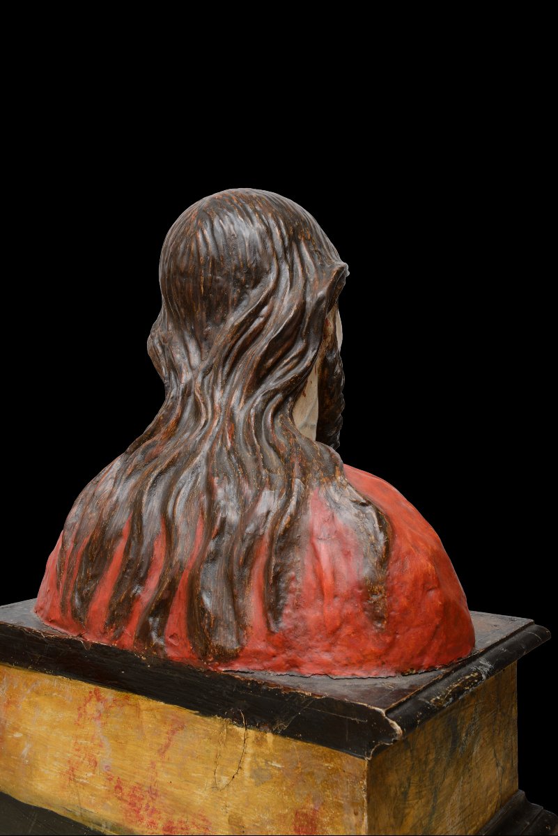 Ecce Homo, Polychrome Terracotta, Granada School, 17th Century-photo-1
