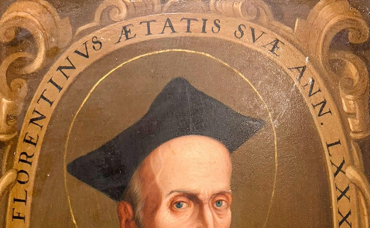 Saint Philippe Néri. Huile sur cuivre. Signée Nicolás Rodriguez Juárez (1667-1734)-photo-2