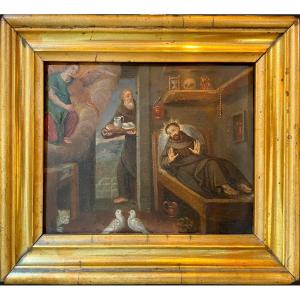 Saint Francis Of Assisi, Oil On Copper, Spanish School, 17th Century