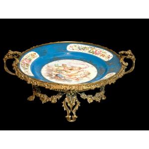 Glazed Porcelain Centerpiece Bearing The Sèvres Mark, France, 19th Century