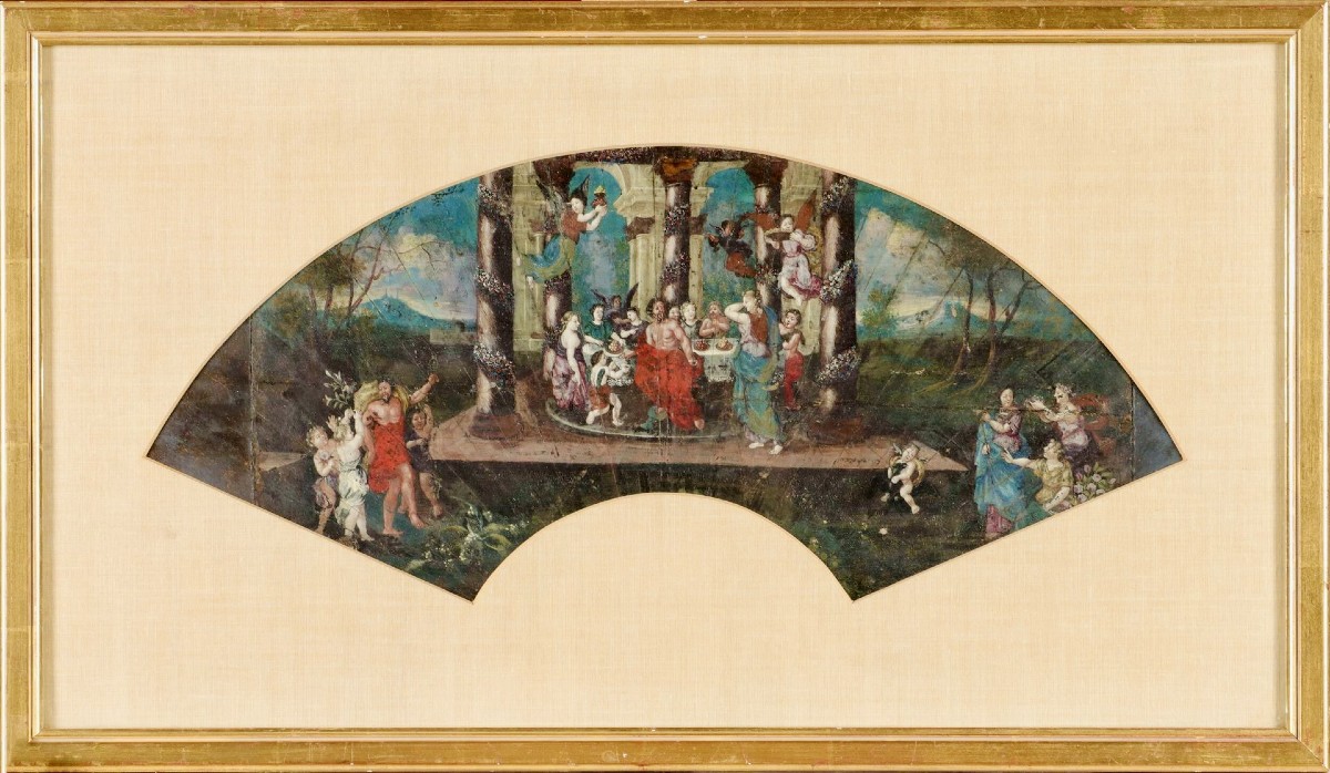 Gouache sur papier Ep XVIIIe – Le Banquet des dieux