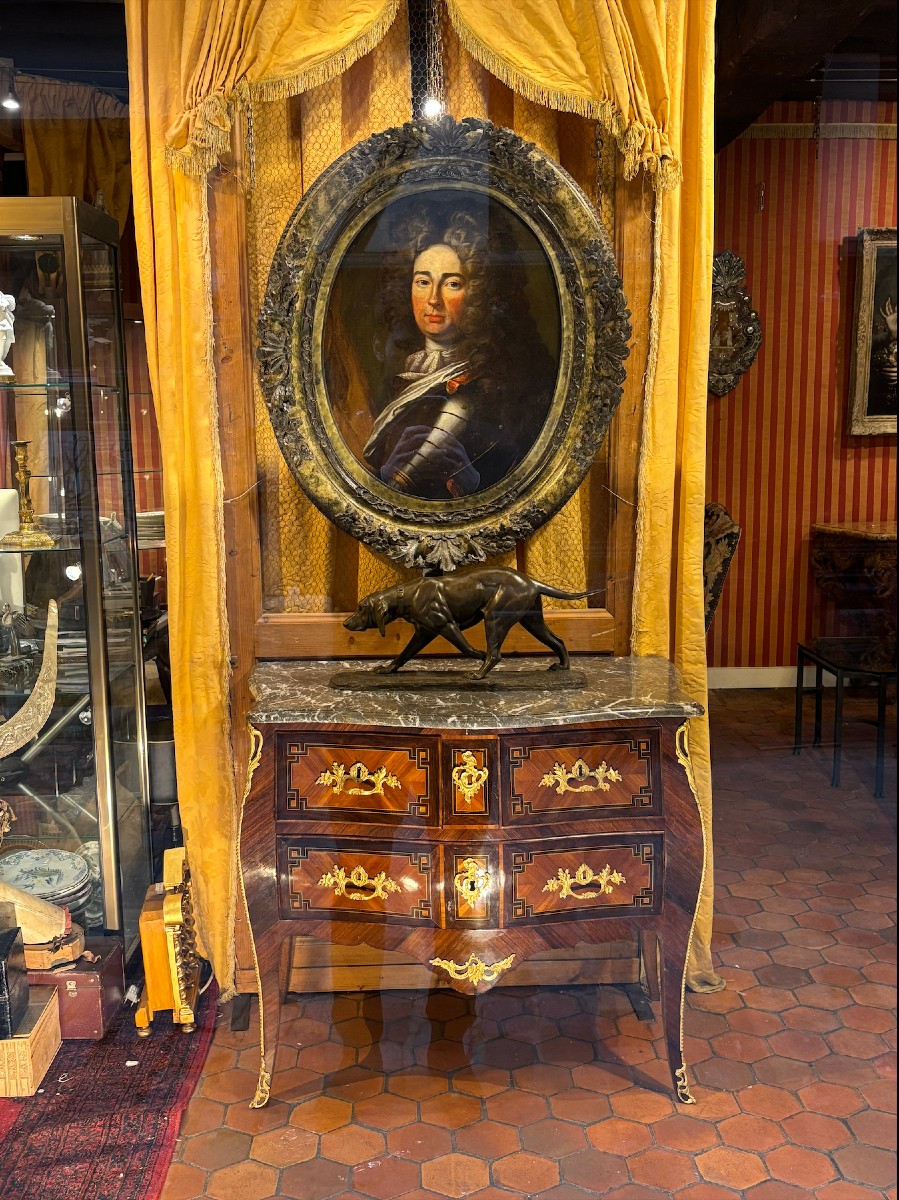 Louis XV Period Chest Of Drawers, Stamped H.wirtz