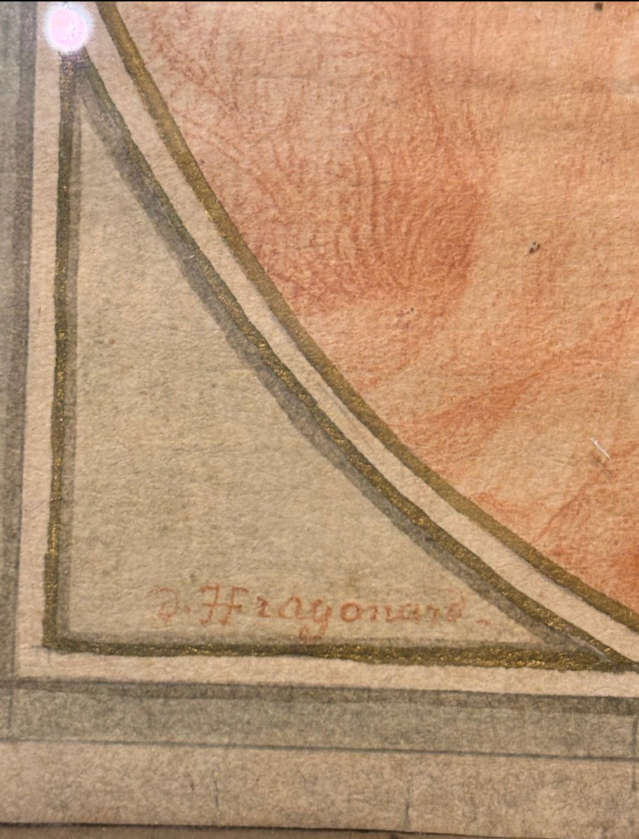 Circa 1775 Femme drapée d'après FRAGONARD-photo-3