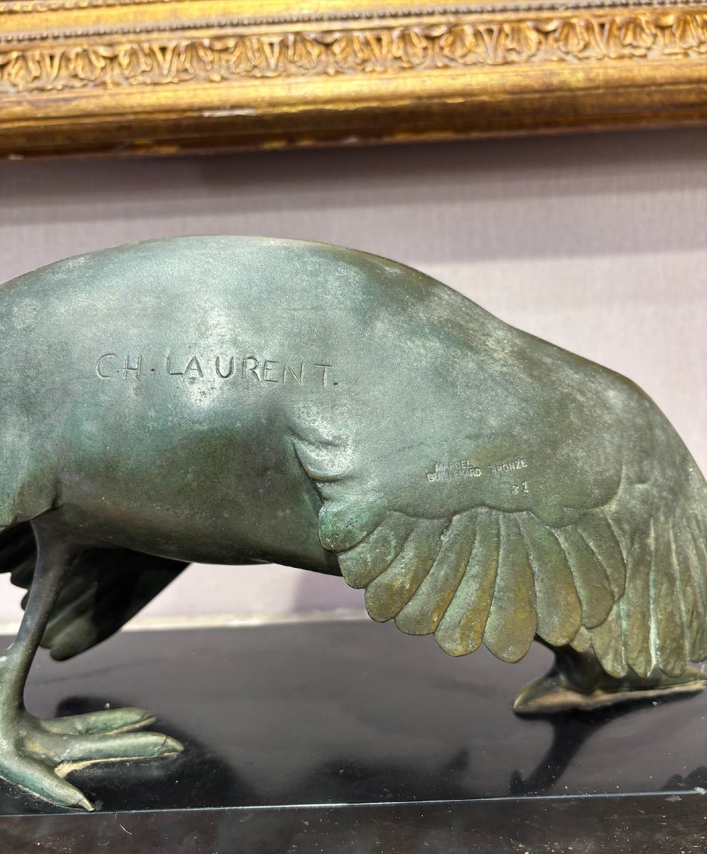 CH Laurent Faisan en bronze Ep. Art Déco-photo-3