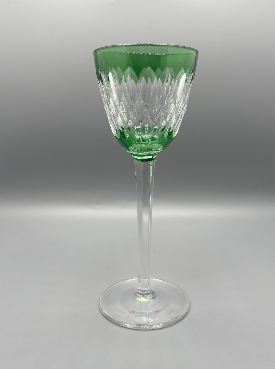 Baccarat 6 Rhine Glasses, “armagnac” Model-photo-4