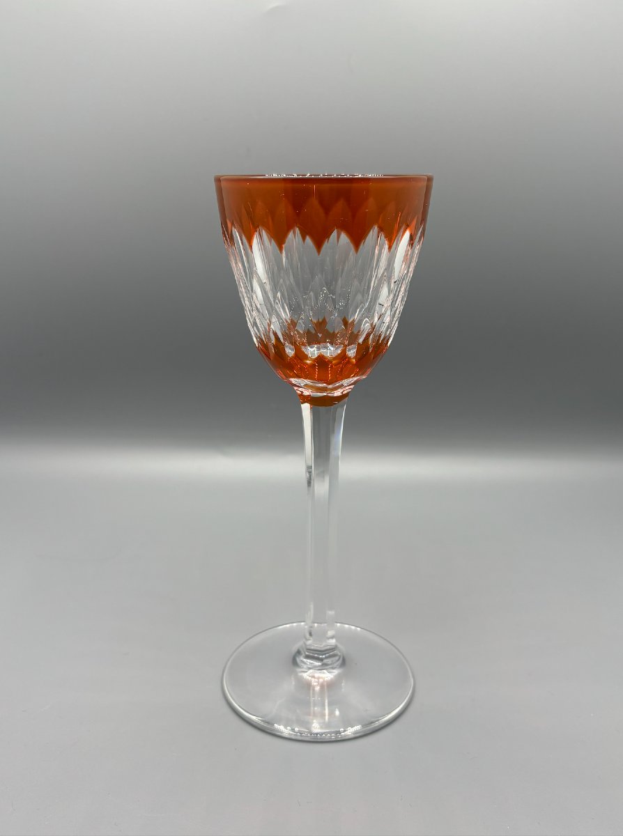 Baccarat 6 Rhine Glasses, “armagnac” Model-photo-1