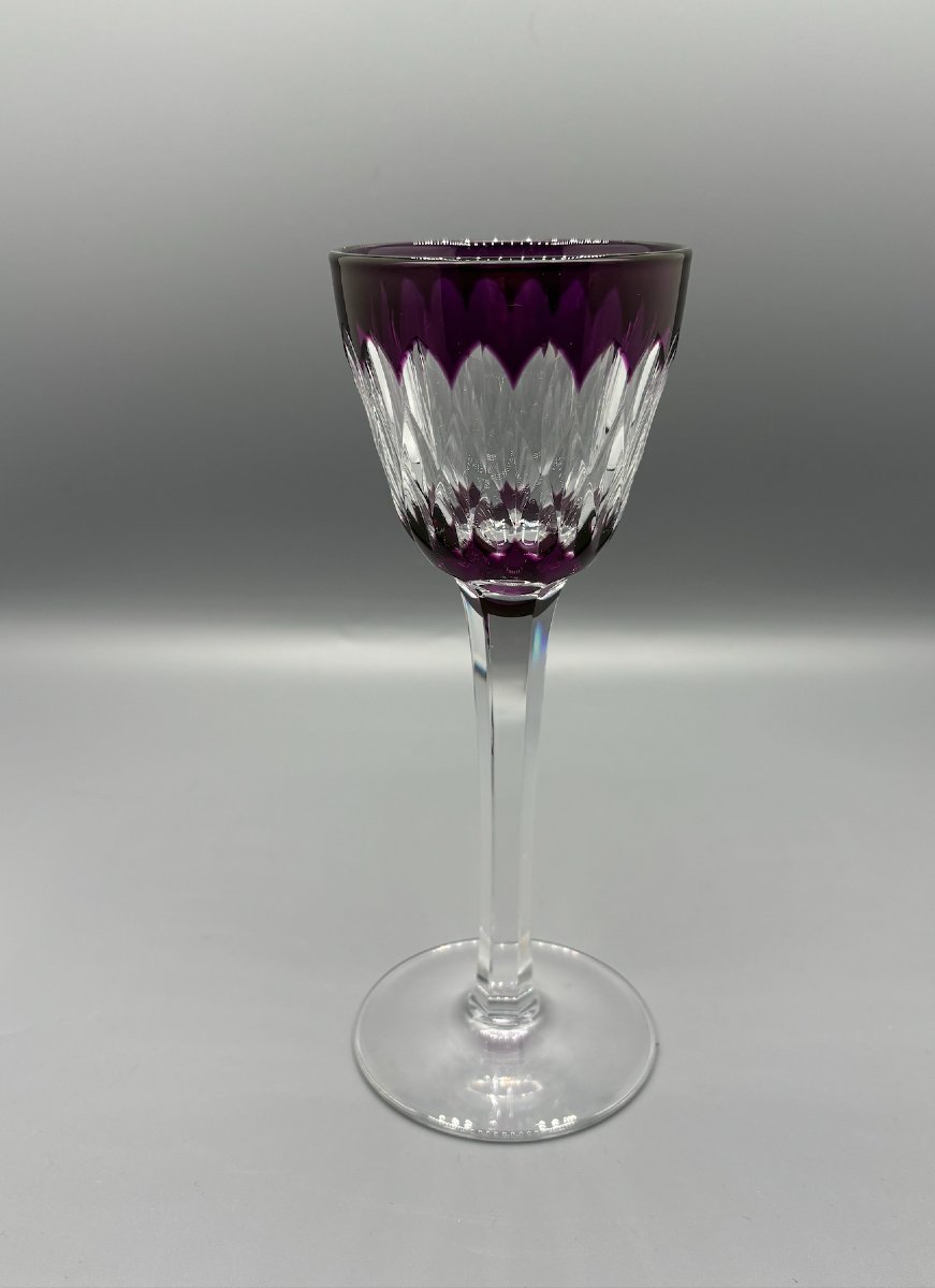 Baccarat 6 Rhine Glasses, “armagnac” Model-photo-3